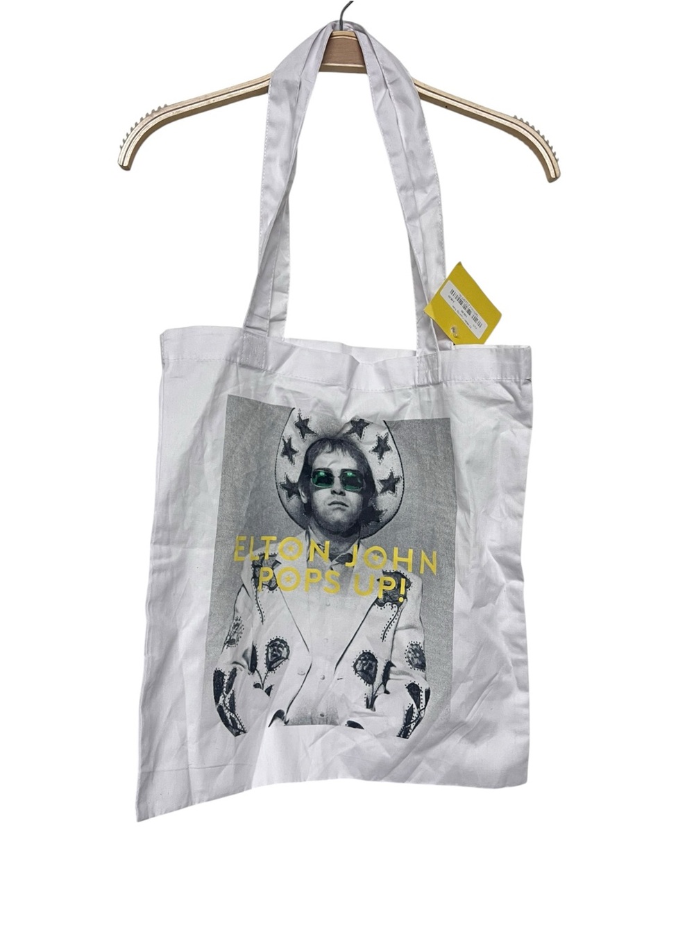 Elton John Pops Up! White Graphic Tote Bag